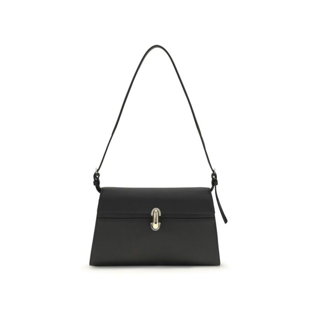 Savette Black Calf Leather Bos Taurus Shoulder Women's Bag